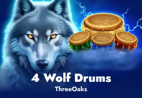 4 Wolf Drums — играть в Банда Казино